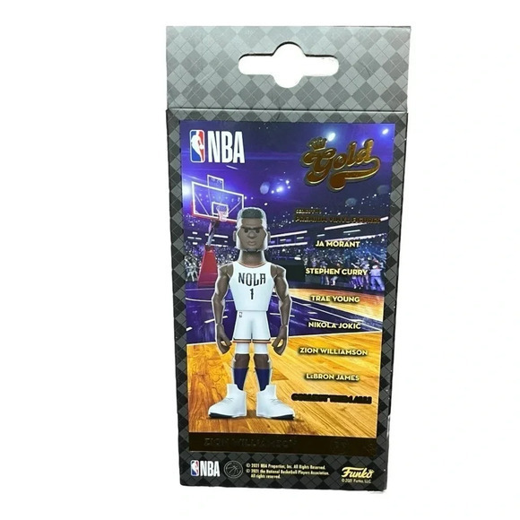 FUNKO GOLD ZION WILLIAMSON NEW ORLEANS PELICANS HOME UNIFORM NBA NEW‎ - Picture 5 of 8